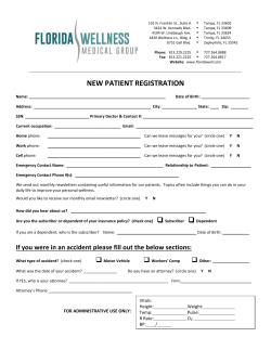 New Patient Forms - Florida Wellness Medical Group