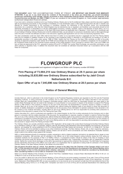 Flowgroup Shareholder Circular