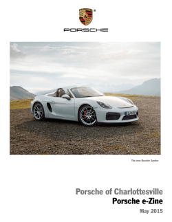 Porsche of Charlottesville Porsche e-Zine