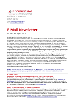 E-Mail-News 190 als PDF - FlÃ¼chtlingsrat Baden