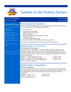 Summer at the Fluency Factory