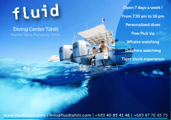 our brochure - Fluid PlongÃ©e Tahiti