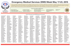 Emergency Medical Services (EMS) Week May 17-23, 2015