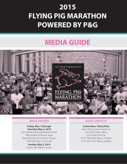 2015 FLYING PIG MARATHON POWERED BY P&G MEDIA GUIDE