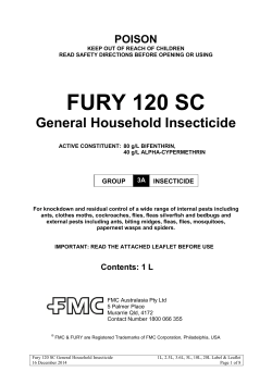 Fury 120 SC - FMC Australasia Pty Ltd