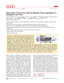 Observation of the Strain Induced Magnetic Phase Segregation in