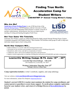 Finding True North: Acceleration Camp for Student Writers