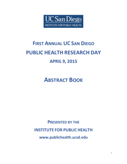 Abstract Book - Department of Family Medicine and Public Health at