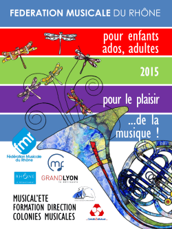 Plaquette FMR 2015 V2 - FÃ©dÃ©ration Musicale du RhÃ´ne
