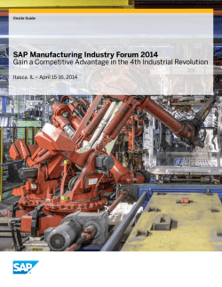 SAP Manufacturing Industry Forum 2014