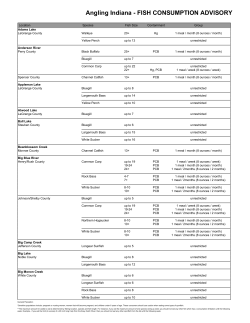 Angling Indiana - FISH CONSUMPTION ADVISORY
