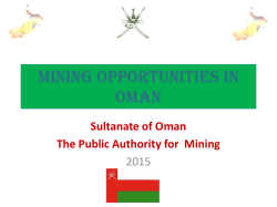 Mining Opportunities in Oman