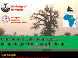Detection of limestone zones using Image processing Techniques