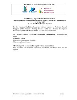 to FNS Myanmar Facilitation Conference 2015 brochure