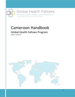 Cameroon Handbook - Global Health Fellows | Northern Pacific