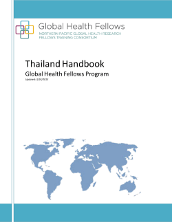 Thailand Handbook - Global Health Fellows | Northern Pacific