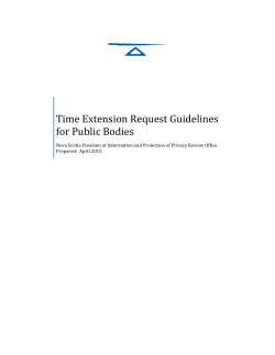 Time Extension Guidelines for Public Bodies