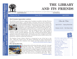 Newsletter - Friends of the Library