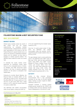 folkestone maxim a-reit securities fund may 2015 report