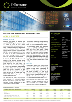 folkestone maxim a-reit securities fund april 2015 report