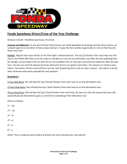 Fonda Speedway Driver/Crew of the Year Challenge