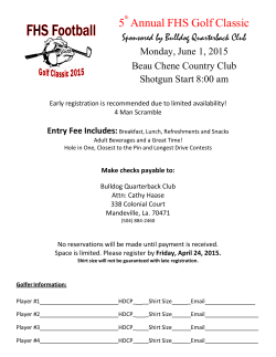 2015 Bulldog Sponsor Packages