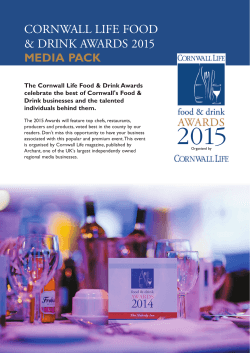 to take a look at our media pack - Cornwall Life Food and Drink