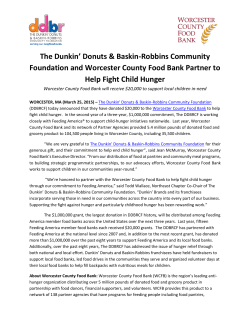The Dunkin` Donuts & Baskin-Robbins Community Foundation and