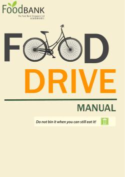 Food drive manual - The Food Bank Singapore