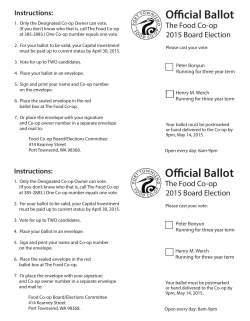 ballot two up 2015.indd - Port Townsend Food Co-op