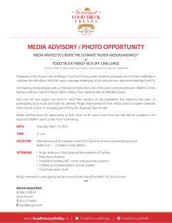 media advisory / photo opportunity