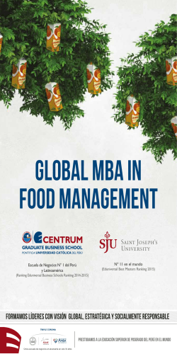 Descargar Brochure - Global MBA Food Management