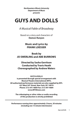 Preview the playbill NEIU - Guys and Dolls Program