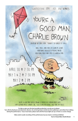 Preview the playbill Whitefish Bay HS - Charlie Brown