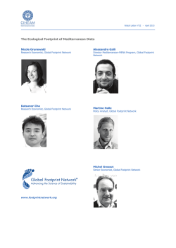 The Ecological Footprint of Mediterranean Diets