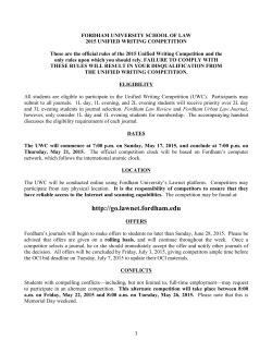 2015 Unified Writing Competition Rules