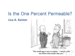 Is the One Percent Permeable?