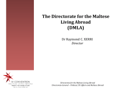 the directorate for maltese living abroad