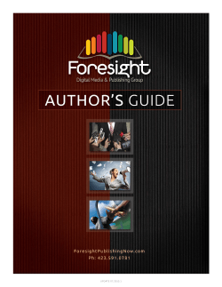 Author`s Guide - ForesightPublishingNow.com