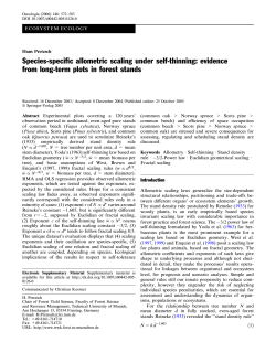 Species-specific allometric scaling under self