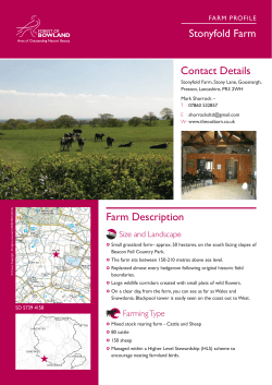 Farm Description Stonyfold Farm Contact Details
