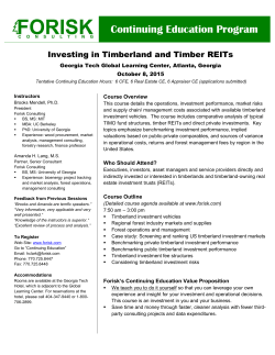Investing in Timberland and Timber REITs