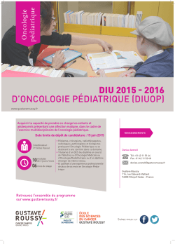diu 2015 - 2016 d`oncologie pÃ©diatrique (diuop)