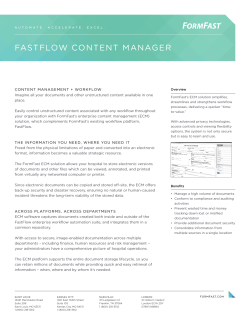 FASTFLOW CONTENT MANAGER