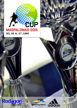 Dossier MASPALOMAS CUP 2015