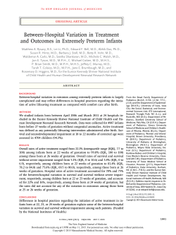 Between-Hospital Variation in Treatment and Outcomes