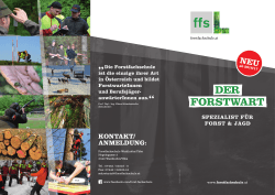 DEr fOrSTWArT - Forstfachschule Waidhofen/Ybbs
