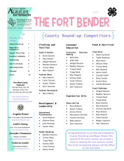 The Fort Bender - Fort Bend County Extension Services