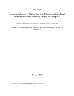 Assessing the Impacts of Climate Change on Urban Forests in the