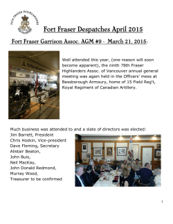 Fort Fraser Despatches April 2015